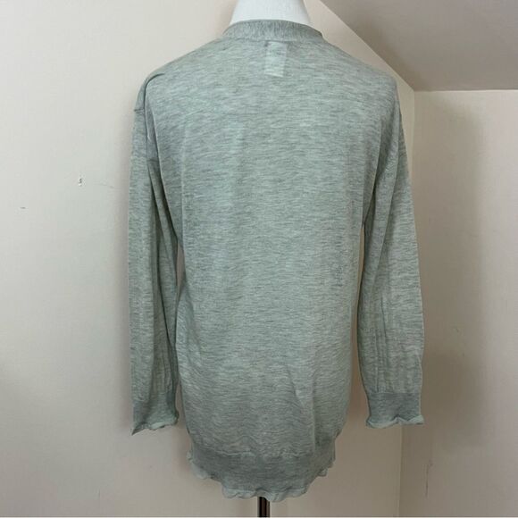 Jigsaw Cotton/Linen/ Silk Lightweight Cardigan Blouse Neutral Tan/ Greige L - Picture 3 of 6